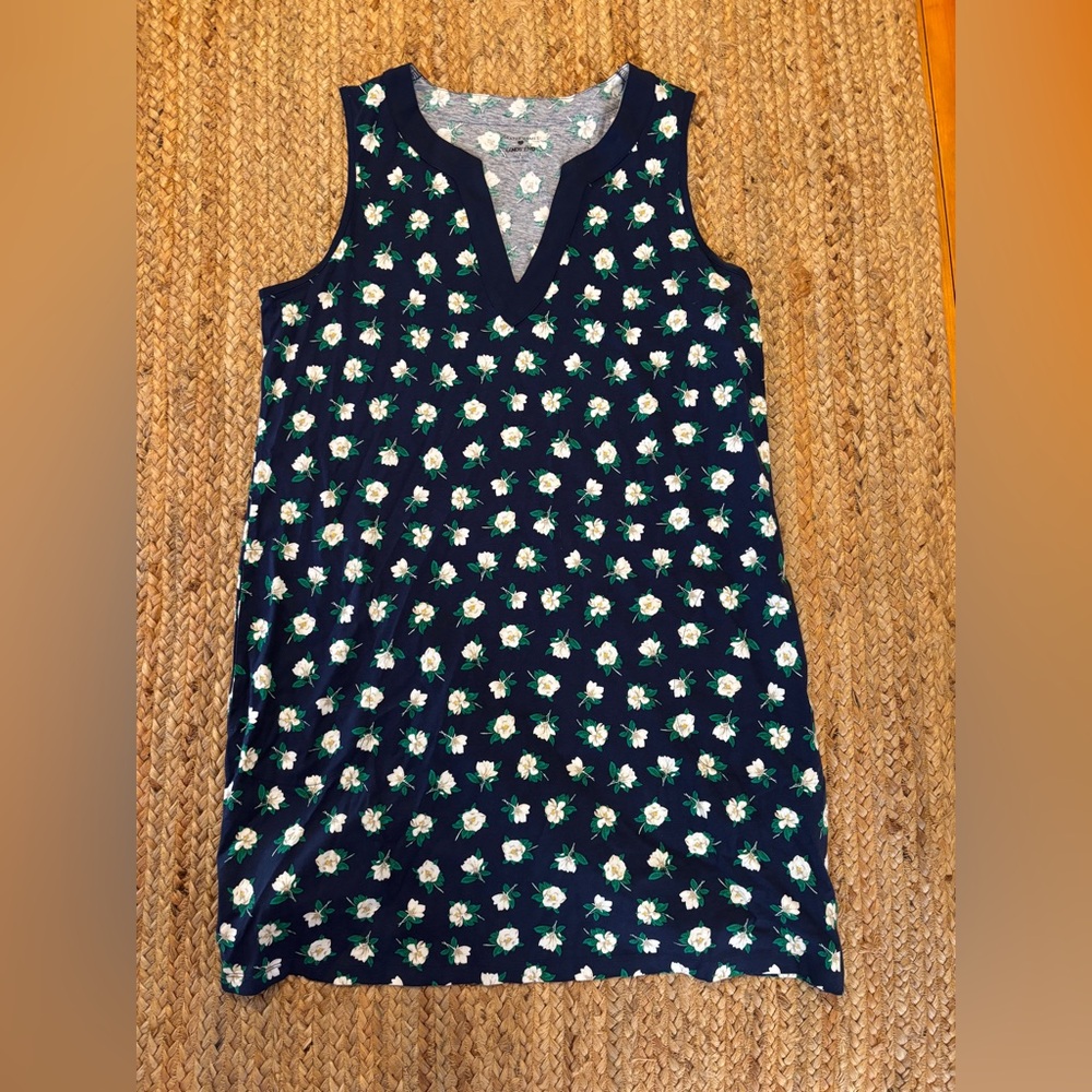 Lands' End x Draper James Dark Blue Floral Casual Dress